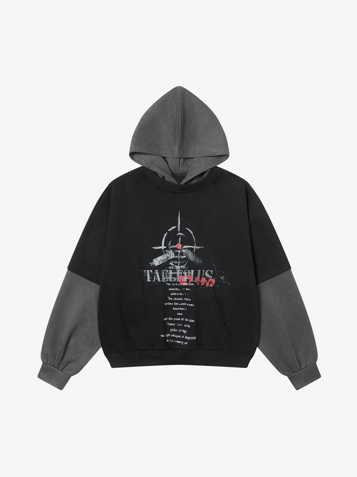 Street Faux Two-Piece Suede Hoodie