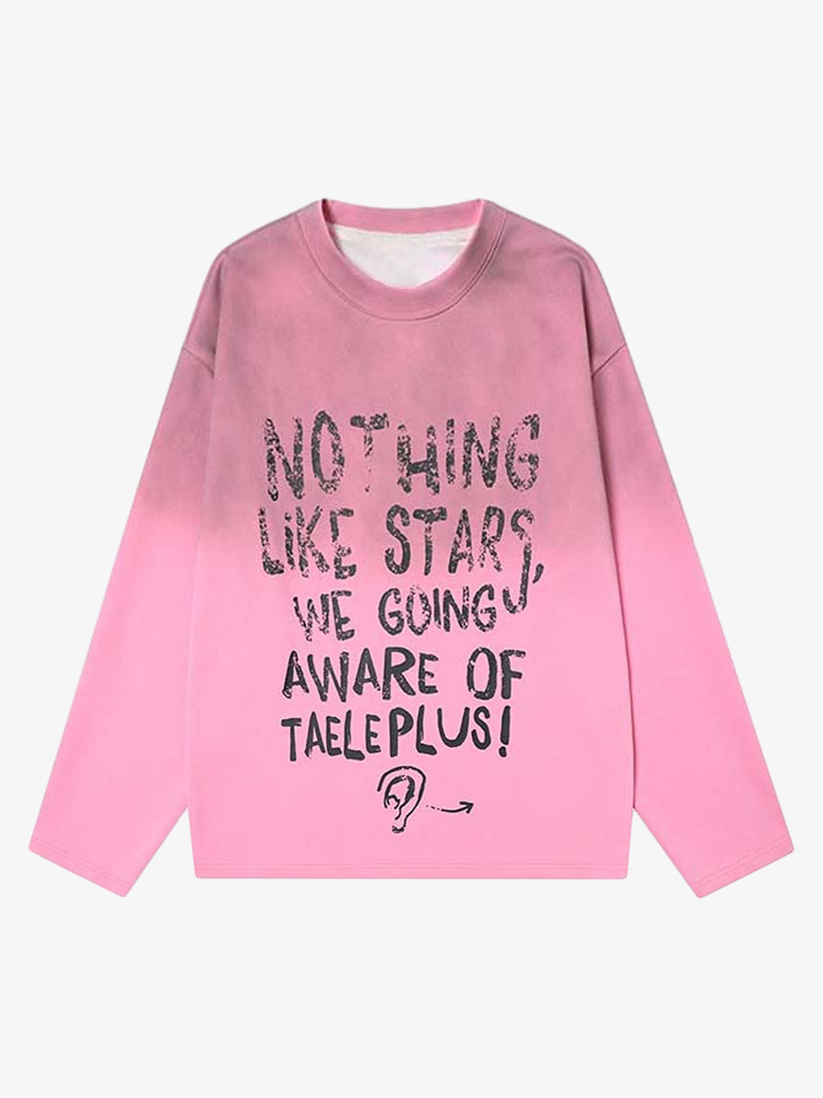 Distressed Washed Letter Print Dirty T-shirt
