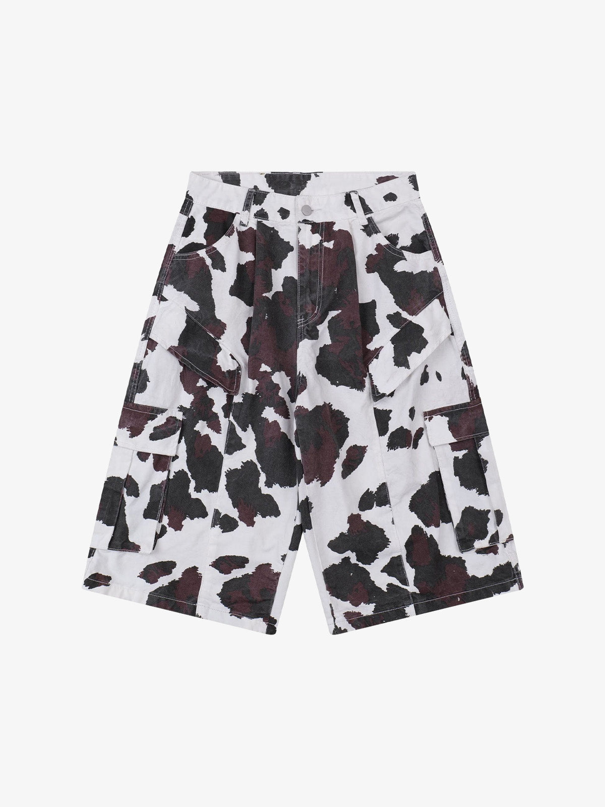 Retro Cow Camouflage Work Shorts