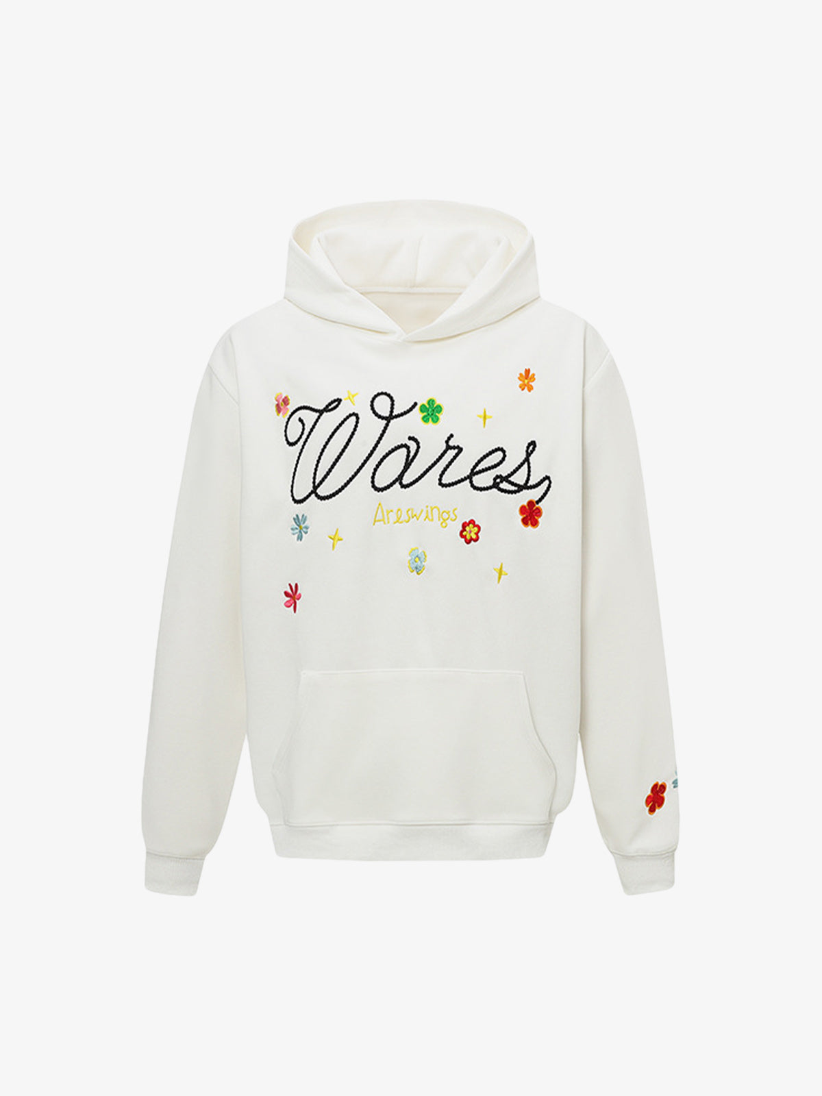Chic Embroidered Colorful Floral Hoodie