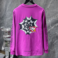 CHROME HEARTS Matty Boy Spider Web Long Sleeve T-Shirt