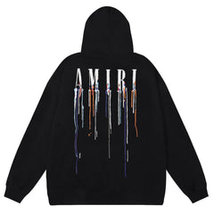 AMIRI PRINTING PAINT DRIP POPOVER HOODIE