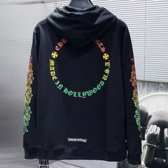 Chrome Hearts Floral Sleeve Gradient Hoodie