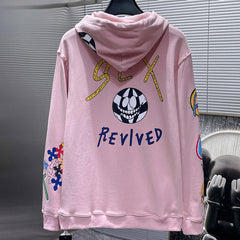 Chrome Hearts Sex Revlved Hoodie Pink