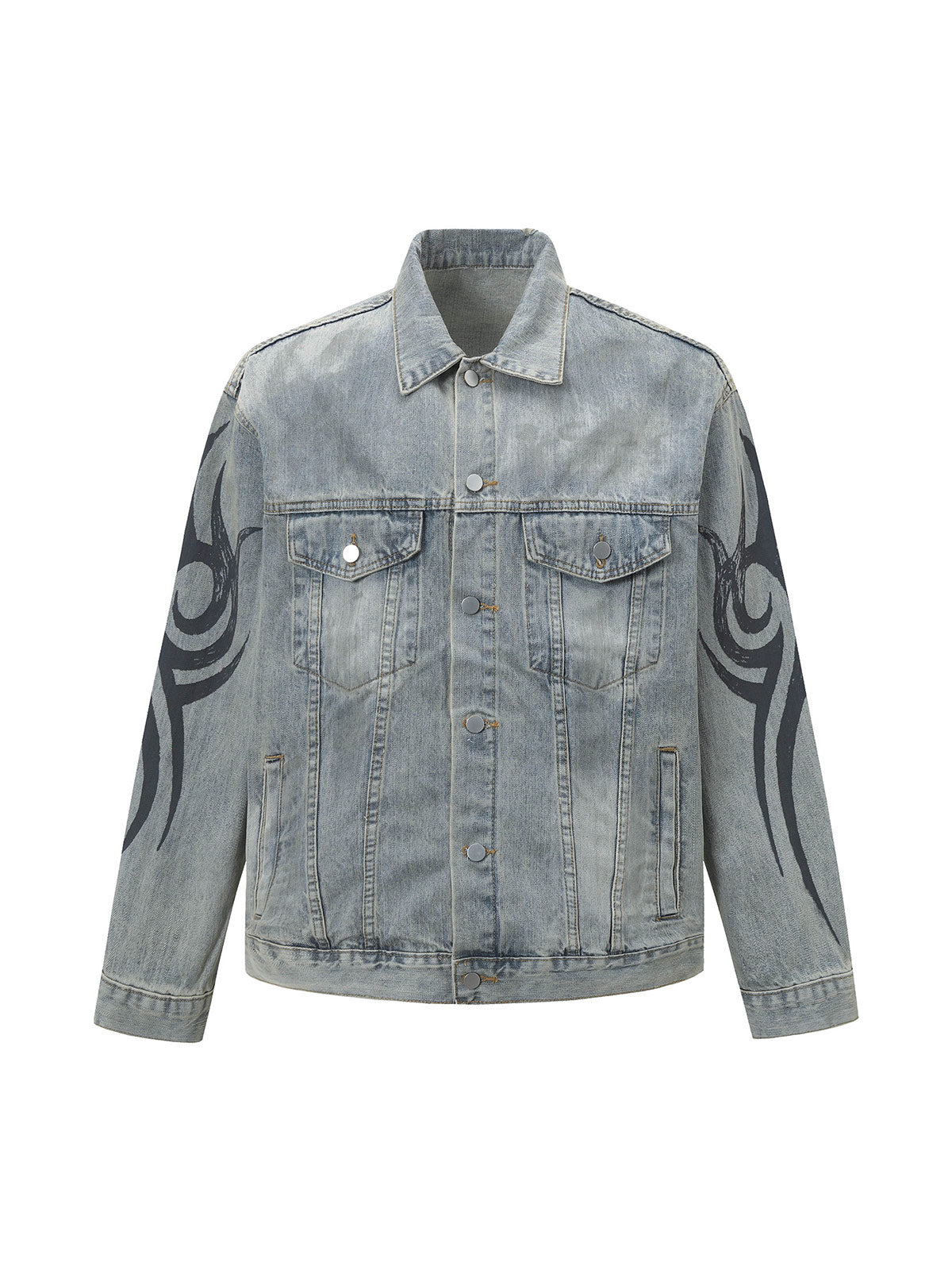Retro Washed Totem Denim Jacket