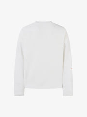 Letter Print Waffle Cross Long-sleeved T-shirt