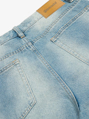 Vintage Raw Edge Cropped Jeans