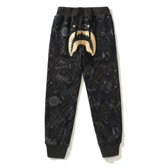 BAPE Black Gold Shark Camouflage Casual Pants