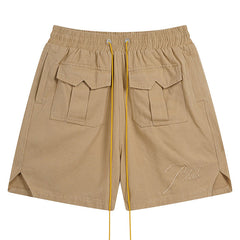 RHUDE Embroidered Letters Logo Shorts