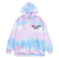 Gallery Dept.Tie-dye lettering logo print Hoodies