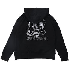 Palm Angels Dragon-Monogram Cotton Hoodie