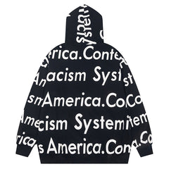 Denim Tears Systemic Racism Controls America Zip Up Hoodie