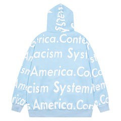 Denim Tears Systemic Racism Controls America Zip Up Hoodie