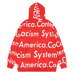 Denim Tears Systemic Racism Controls America Zip Up Hoodie