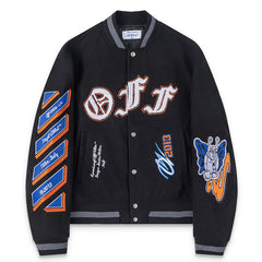 OFF WHITE Chenille-Logo Bomber Jacket