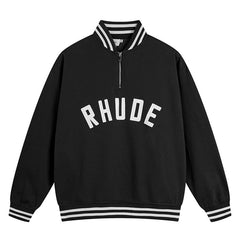 RHUDE Stand Collar Half Zip Sweatshirt