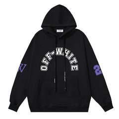 Off White Logo Drawstring Hoodie