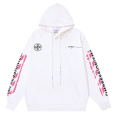 Off White Logo Drawstring Hoodie