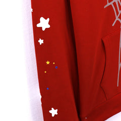 Sp5der Spider Web Hoodie-Red #5505