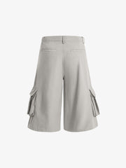Multi-pocket Cargo Pleated Casual Jorts