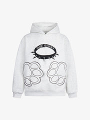 Retro Cat Collar Pocket Hoodie