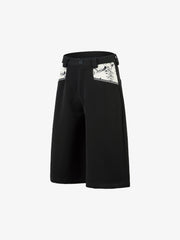 Retro Niche Patchwork Suit Shorts