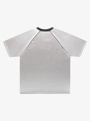 Jersey Loose Satin Reflective Personality T-shirt