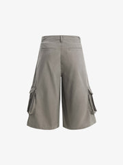 Multi-pocket Cargo Pleated Casual Jorts