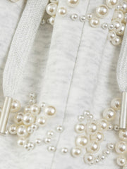 Retro Beaded Letter Shorts