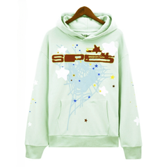 Sp5der Spider Web Hoodie-Green #5505