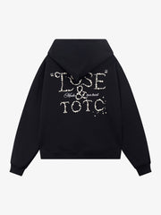 Street Beaded Loose Hoodie