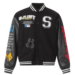 Saint Michael Tears Baseball Jacket