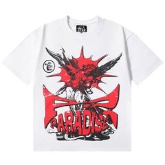 Hellstar Letter Printed T-Shirt White