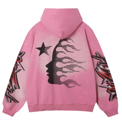 Hellstar Brainwashed Without Brain Hoodie Pink