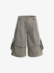 Multi-pocket Cargo Pleated Casual Jorts