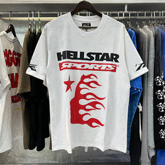 Hellstar Family Letter printed T-Shirt White