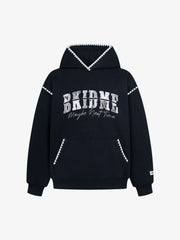 Heavy Lace Check Patch Embroidered Hoodie