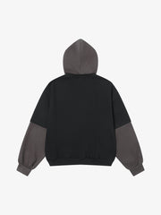 Street Faux Two-Piece Suede Hoodie