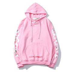 Off White Cherry Blossoms Hoodie