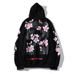 Off White Cherry Blossoms Hoodie