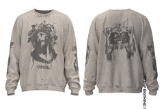 Saint Michael Graffiti Print Plus Velvet Sweatshirts