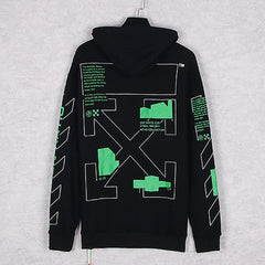 Off White Three-dimensional geometric pattern crew neck Hoodies