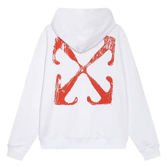 Off White Scratch Arrow Skate Hoodie Oversize