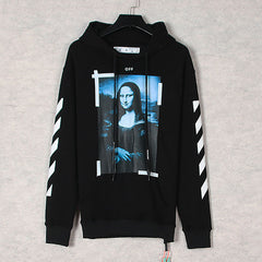 Off White Mona Lisa Frame Pattern Hoodies