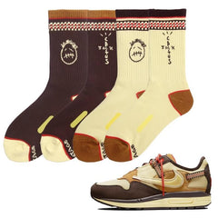 Letter sports and casual socks 2pcs