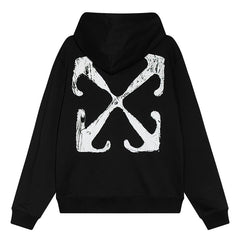 Off White Scratch Arrow Skate Hoodie Oversize