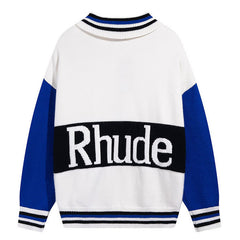 Rhude Knit Logo Rugby Sweater