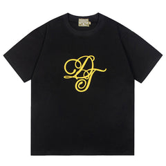 Denim Tears Metallic Gold Script Tee