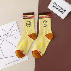 Letter sports and casual socks 2pcs