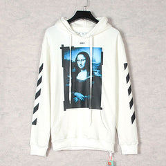 Off White Mona Lisa Frame Pattern Hoodies